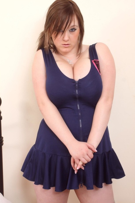 Chubby teen babe Malibu Candi undresses and plays with her big natural tits