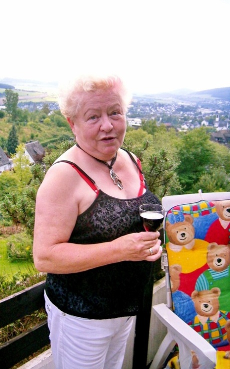 Blonde granny Maschenka teases with her saggy tits in her compilation